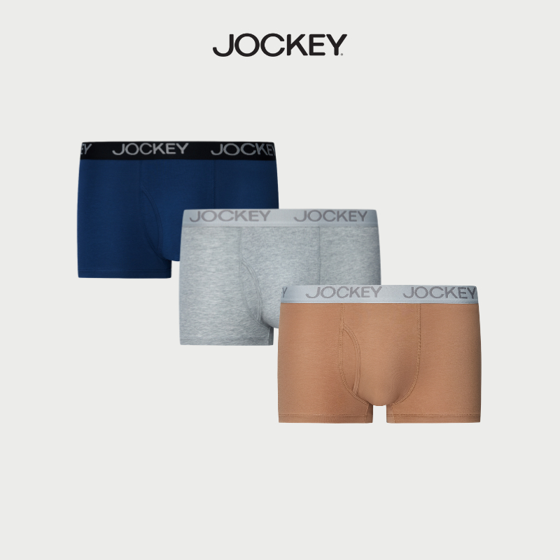 Combo 3 quần lót Nam Jockey Trunk Cotton mở đáy - J4036