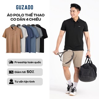 Áo Polo Nam Guzado Cổ Bẻ Coolmax Thể Thao Thấm Hút CựcTốt Kiểu Dáng Basic, Co giãn thoải mái MPL001