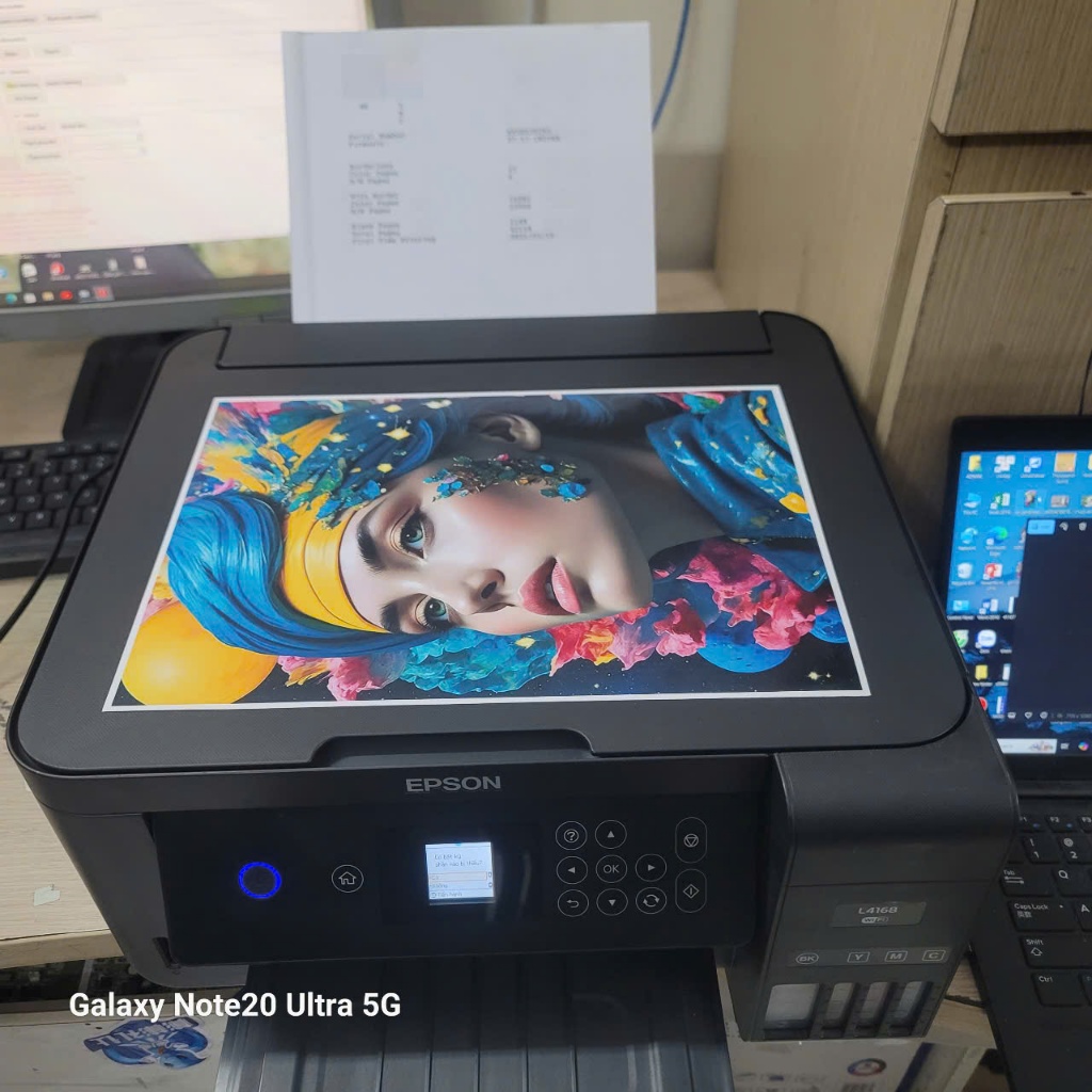 Máy in phun màu đa chức năng L4168 có wifi, in đảo mặt,scan,copy