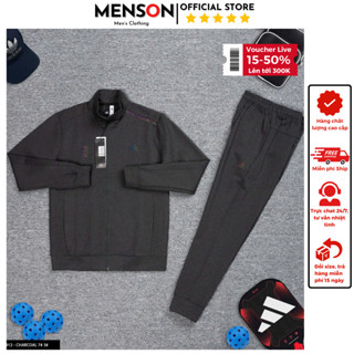 Bộ nỉ Adidas nam mùa đông kéo khoá lót nỉ nhung dày dặn Menson MD2880 Bộ quần áo thu đông nam dài tay 2024 Hàng Cao Cấp