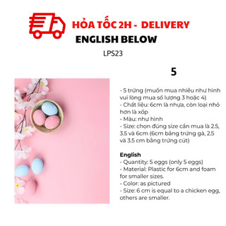 Trứng Phục Sinh Trang Trí Nhiều Mẫu, Nhiều Size - Multiple Sizes of Easter Eggs for Easter Hunt, Party Decorations LPS23