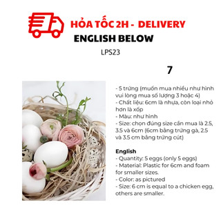 Trứng Phục Sinh Trang Trí Nhiều Mẫu, Nhiều Size - Multiple Sizes of Easter Eggs for Easter Hunt, Party Decorations LPS23