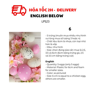 Trứng Phục Sinh Trang Trí Nhiều Mẫu, Nhiều Size - Multiple Sizes of Easter Eggs for Easter Hunt, Party Decorations LPS23