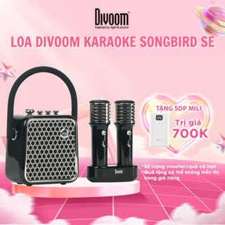 Loa bluetooth karaoke Divoom Songbird-SE, 2 micro với 6 chế độ âm thanh, công suất loa 18W, kháng nước IPX4