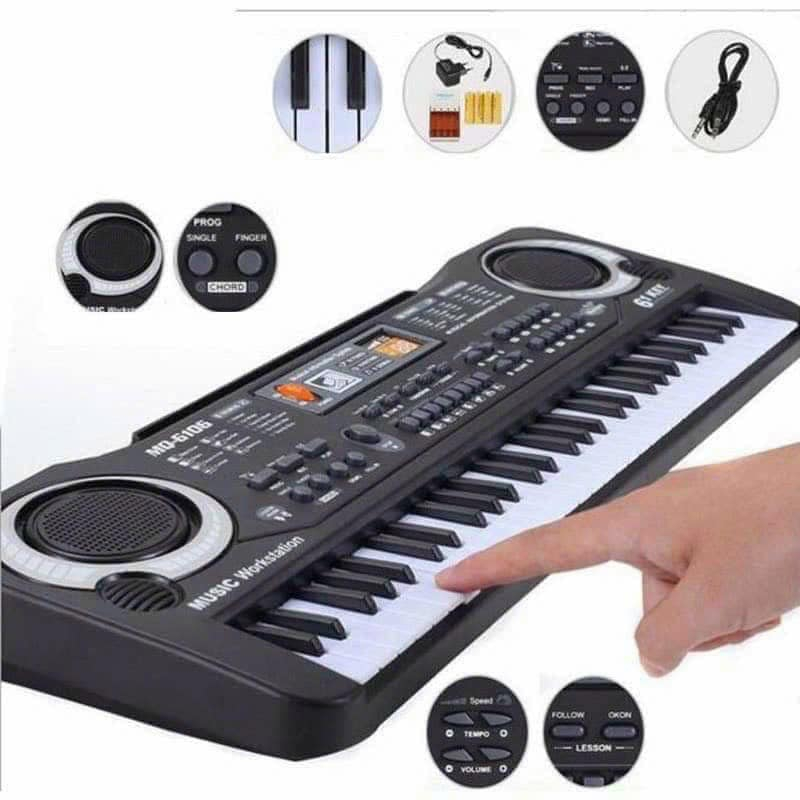Đàn Piano, Đàn Điện Tử 61 Phím Kèm mic Đàn Piano nhiều Chức Năng Cho Bé