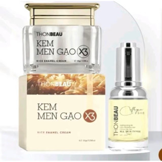  KEM FACE MEN GẠO X3 20g tặng SERUM YẾN TƯƠI 