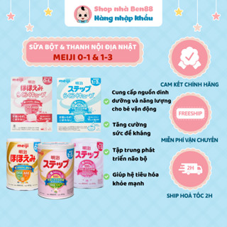 Sữa Bột Meiji Hàng Nội Địa Nhật Bản, Lon số 0 và Số 9, Hộp Thanh số 0 và Số 9, Cho Bé Từ 1 - 3 Tuổi