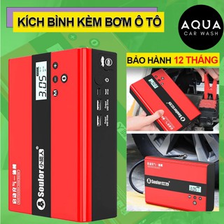 Bộ kích nổ kiêm bơm lốp ô tô soulor đa năng cao cấp, pin sạc dự phòng kiêm bơm hơi lốp kiêm kích bình acquy oto xe