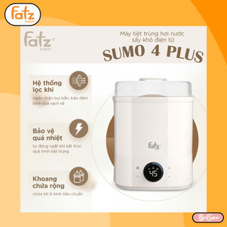 Máy tiệt trùng hơi nước sấy khô điện tử Fatzbaby Sumo 4 Plus FB4922BK, 4 chế độ, bảo quản đến 8 giờ