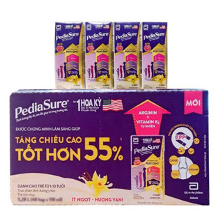 Thùng 48 hộp sữa Pediasure 180ml hương vani ít ngọt