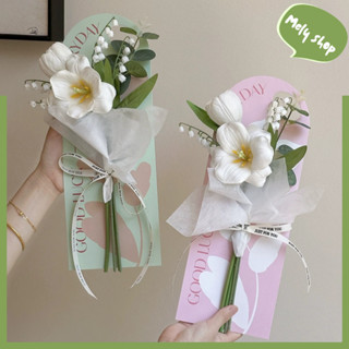 Xấp 10 cái bìa giấy cứng dùng để gắn hoa, bìa thiệp giấy cài hoa có quai cầm cực xinh xắn, cực thơ (không kèm hoa)