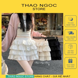  Chân váy ngắn viền ren xòe tầng hàng nhập QC!  có sẵn hình thật  THẢO NGỌC STORE 