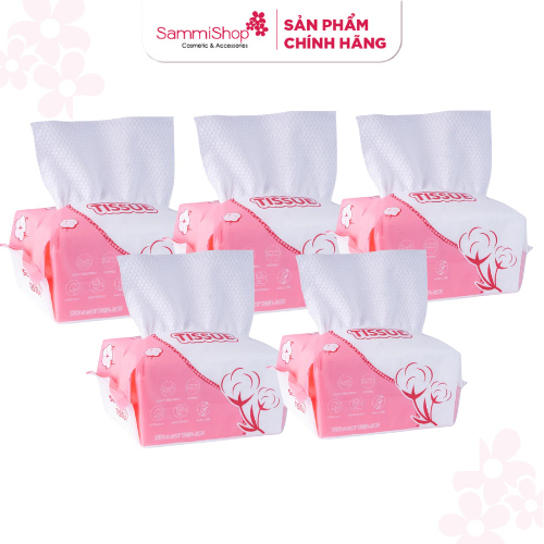Combo 5 Horus Khăn khô đa năng Soft Cotton Tissue 80pcs