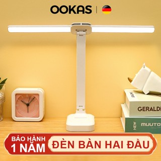 OOKAS Đèn Học Để Bàn LED Chống Cận Gấp Gọn Cảm Ứng thị Pin sạc tích điện 3 chế độ ánh sáng