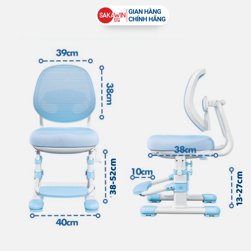 Ghế chống gù cho bé Sakawin G81 Ghế học sinh Tựa lưng thoáng khí Nâng hạ tay quay Cho bé từ3-15 tuổi | BigBuy360 - bigbuy360.vn
