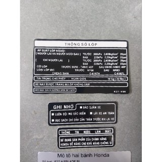Bộ Tem thông số dành cho xe AirBlade Fi đời 2010-2014