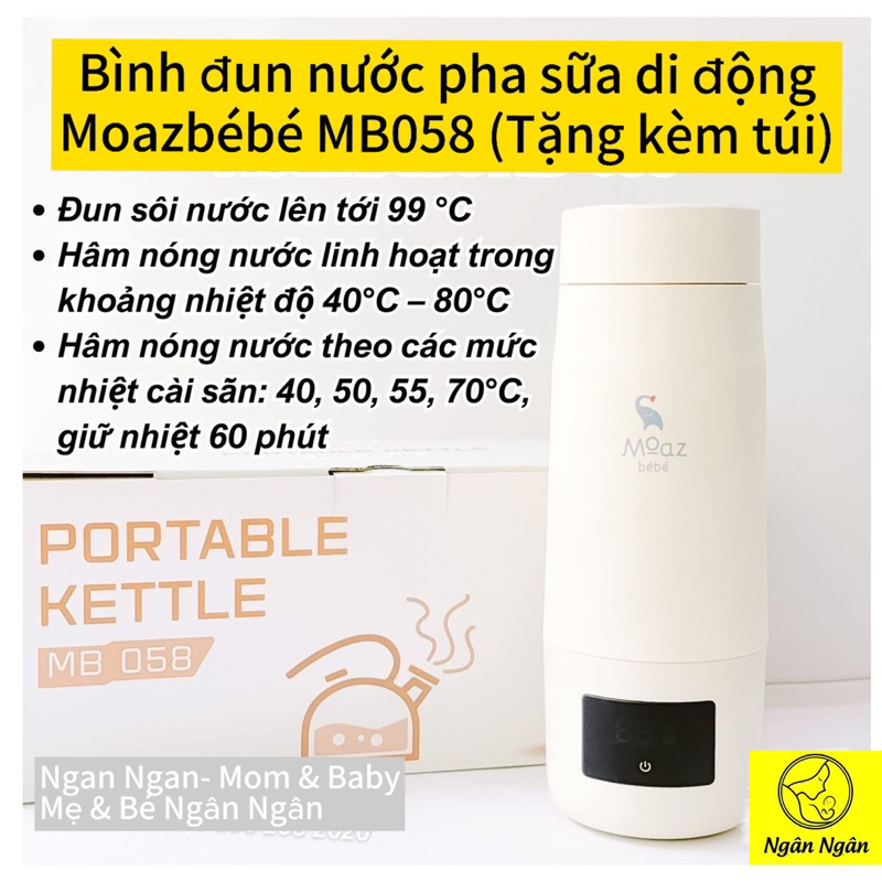 Bình đun nước pha sữa di động MoazBéBé MB058