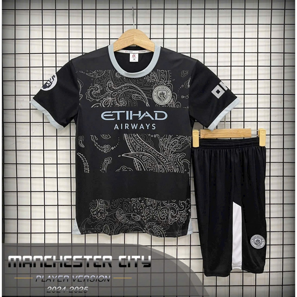 Bộ Đồ Đá Banh CLB MC Man city  đen