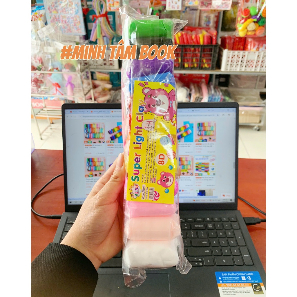 Đất Sét, Đất Nặn Khô 12 Màu Tự Khô Chống Nước Siêu Nhẹ