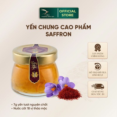 Yến chưng cao phẩm vị Saffron - Nhuỵ Hoa Nghệ Tây 5-10G Yến Tươi/hũ 50-65g CiCi Thượng Đỉnh Yến Yến Tươi Khánh Hòa