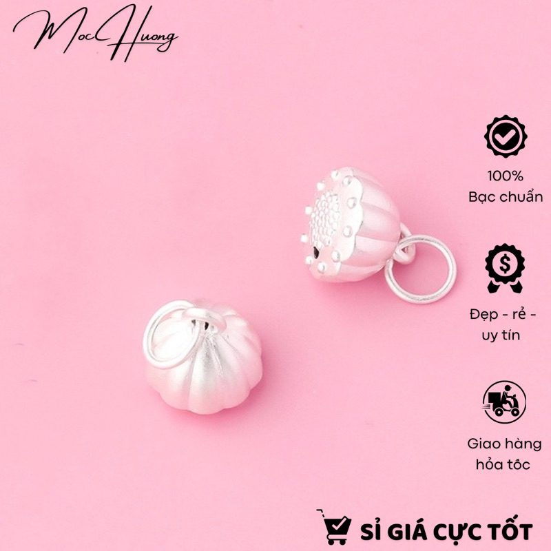 [S925] Charm bạc đài sen - MH106 MOCHUONGJEWELRY