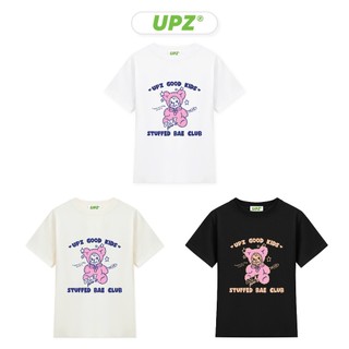 UPZ Áo Thun Baby Tee Tay Ngắn In Hoạ Tiết Gấu Hồng Stuffed Bae (Trắng/ Đen/ Kem)