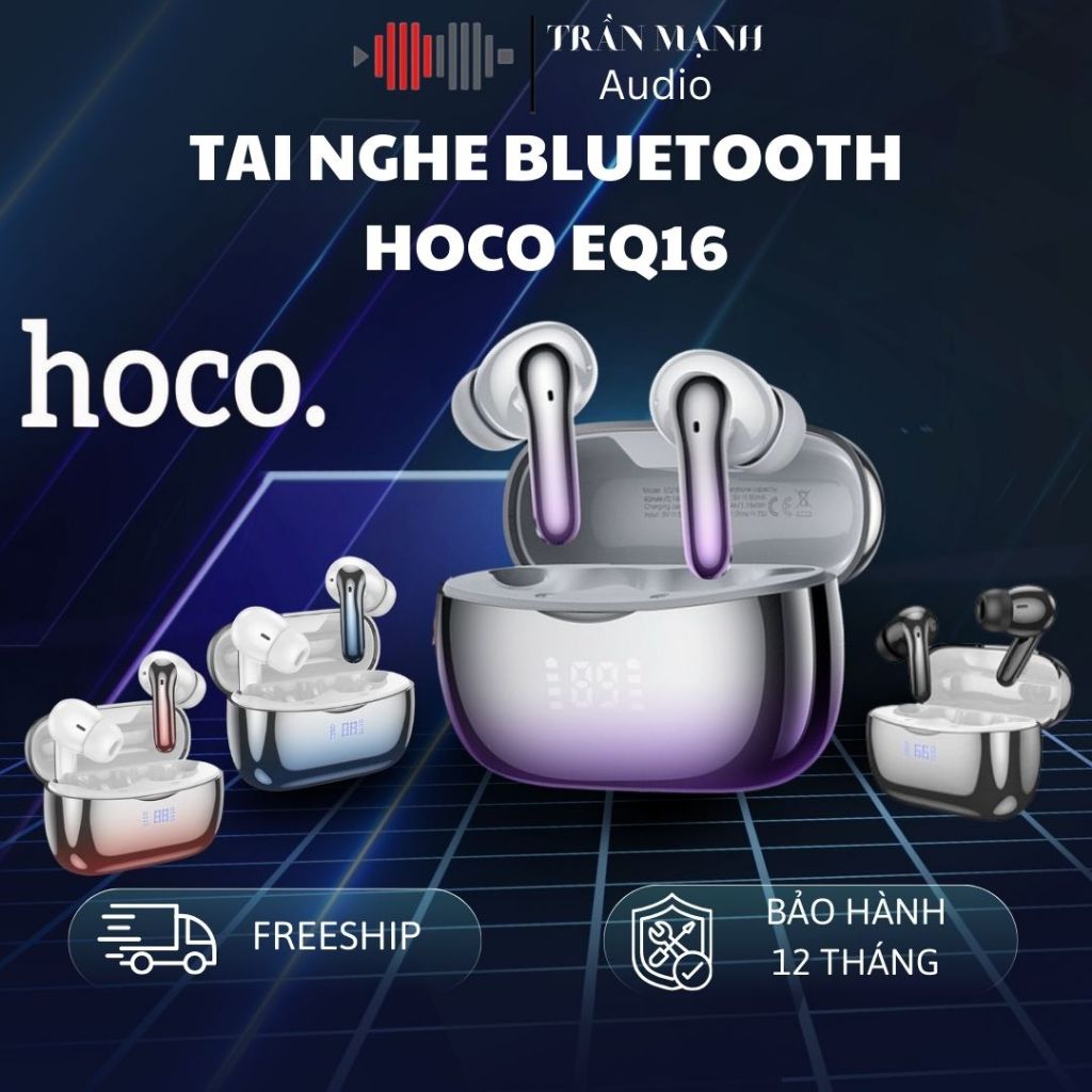 Tai Nghe Bluetooth Hoco EQ16, Bluetooth 5.3, Khử Ồn ANC & ENC, Tai Nghe Nhét Tai Có Mic Đàm Thoại, 7