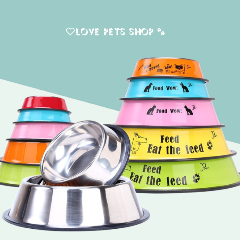 Chén ăn cho Chó Mèo bằng inox - Love Pets Shop