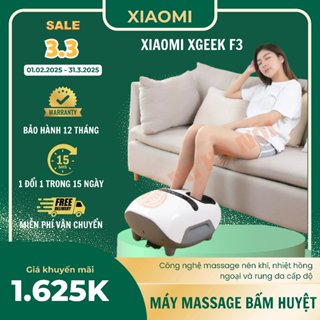 Máy Massage Chân Bấm Huyệt Xiaomi XGEEK F3 - mát xa chân 360 độ thư giãn gân cốt cho người già, làm ấm khử mùi hôi chân