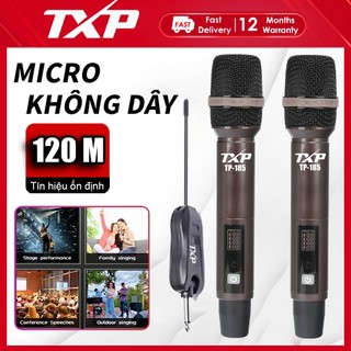 TXP Micro karaoke không dây chuyên nghiệp Micro không dây kim loại UHF thích hợp cho loa tăng cường âm thanh sân khấu