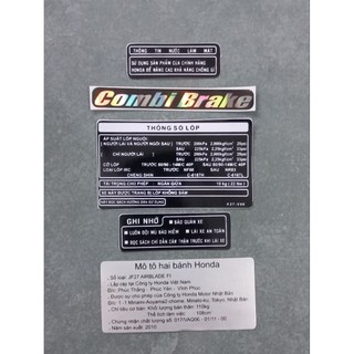 Bộ tem thông số Airblade đời 2010-2014 có sẵn keo dán