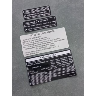 Bộ tem thông số Airblade đời 2010-2014 có sẵn keo dán