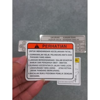Bộ tem thông số Sìpo 4 miếng có sẵn keo dán