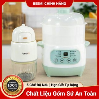 (CHÍNH HÃNG) Nồi Nấu Cháo Chậm Beemi 1L + Máy Xay Ăn Dặm 8 Lưỡi, Bảo Hành Lâu Dài Nhiều Chức Năng