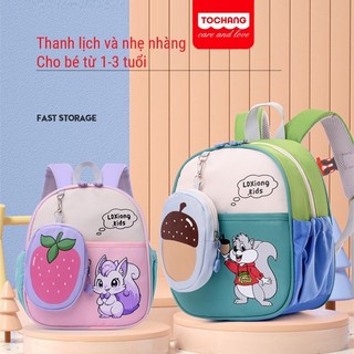 Balo cho bé mầm non, balo hình thú, balo trẻ em mẫu giáo đi học cho bé Từ 1-3 Tuổi Tochang ( Balo Con Sóc ) )
