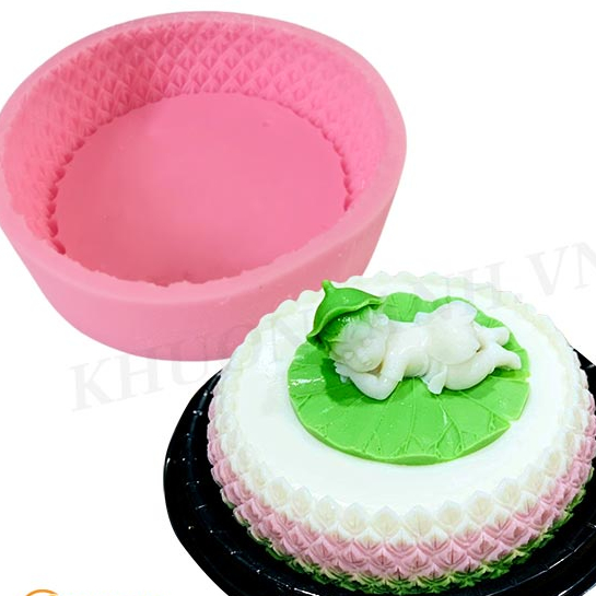 Khuôn silicon đài sen 19 cm đổ cốt bánh rau câu khuôn mắt thơm khuôn đế sen khuôn silicon tháp sen