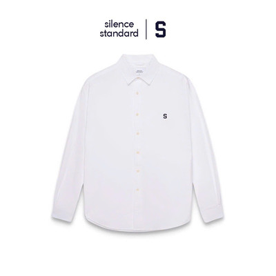 (Best Seller) Áo sơ mi SilenceStandard Eco Oxford Logo S/Basic [SO06]