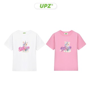 UPZ Áo Thun Baby Tee Tay Ngắn In Hoạ Tiết Mèo Kỳ Lân Caticorn (Hồng)