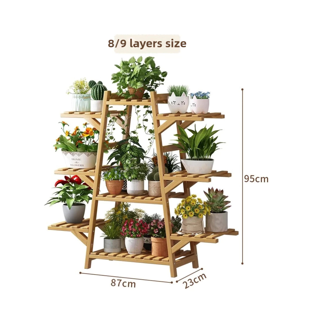 SUNNY BIERE Kệ Hoa kệ cây cảnh 6/7/9 tầng Kệ cây tre Kệ cây cảnh sân vườn | BigBuy360 - bigbuy360.vn