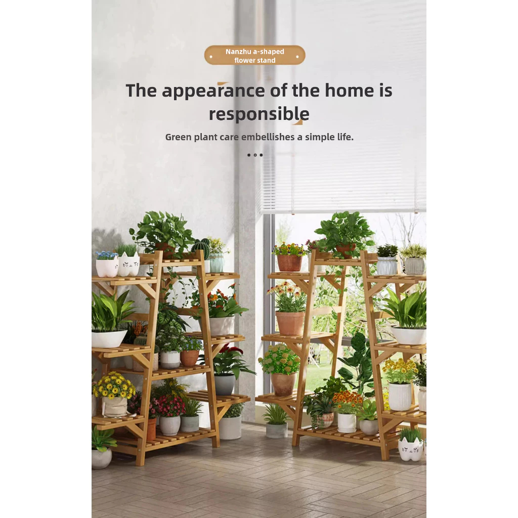 SUNNY BIERE Kệ Hoa kệ cây cảnh 6/7/9 tầng Kệ cây tre Kệ cây cảnh sân vườn | BigBuy360 - bigbuy360.vn