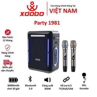 Loa Karaoke Bluetooth 5.3 XDOBO PARTY 1981 Công Suất 300W, Hỗ Trợ Hát Karaoke, Thẻ TF, USB, 6.5MM