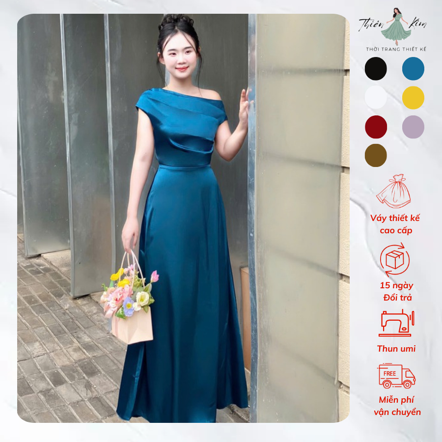 Đầm Dạ Hội Trung Niên Bigsize, Váy Dạ Hội Thiết Kế Trẻ Trung Đi Dự Tiệc Mã Dạ Hội M82