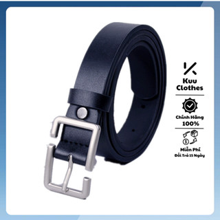 Thắt lưng nam nữ bản nhỏ dây nịt da PU BBelt Kuu Clothes Mặt Chữ B bản 2.3cm, 2.8cm phong cách cá tính  - Dây nịt BBelt