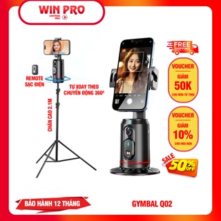 Gimbal Tripod Q02🚚FREESHIP💰 – Giá Đỡ Điện Thoại Xoay 360° AI, Nhận Diện Khuôn Mặt AI, Chụp Ảnh Quay Video Chuyên Nghiệp