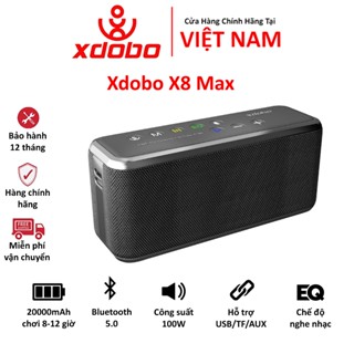 Loa Bluetooth 5.0 Xdobo X8 Max 100W Âm Thanh Nổi Siêu Trầm, Tích Hợp Viên Pin 20000mAh Chơi 8-12h
