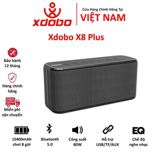  Loa Bluetooth 5.0 Xdobo X8 Plus Công Suất 80W Âm Thanh Vòm Siêu Trầm Tích Hợp Viên Pin 10400mAh 