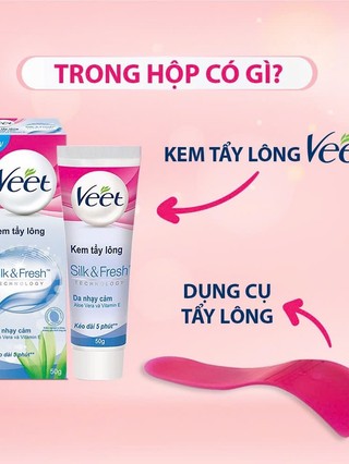 Kem Tẩy Lông Veet Silk & Fresh 100 ml [ nhập khẩu]