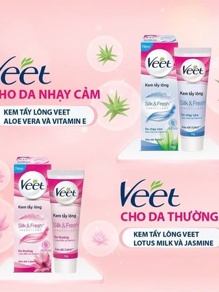 Kem Tẩy Lông Veet Silk & Fresh 100 ml [ nhập khẩu]