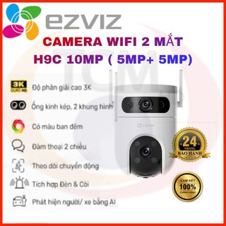 Camera Wifi 2 Mắt Ngoài Trời EZVIZ H9C Dual 3K ( 5MP+ 5MP) + H9C 2K (3MP + 3MP ), Xoay 360, Đàm Thoại 2 Chiều