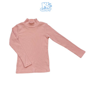 Áo Giữ Nhiệt Cổ Lọ K'S CLOSET Chất Liệu Thun Tăm Co Giãn 4 Chiều Dành Cho Bé Gái Từ 10-48kg (2-14 Tuổi) KT318FOF